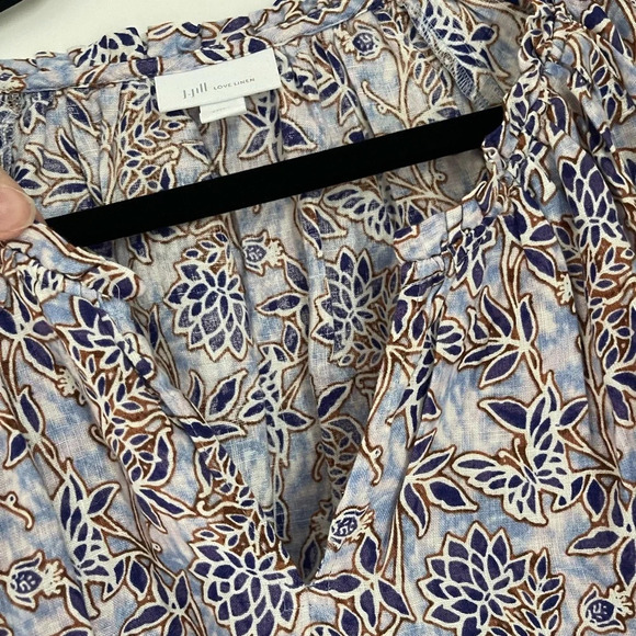 J Jill PureJill | Linen Relaxed Peasant Top, XLP - Picture 4 of 6